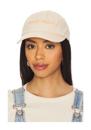 Favorite Daughter Classlic Logo Baseball Hat in Cream.