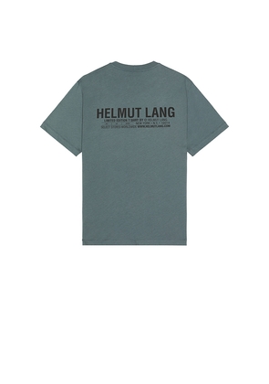 Helmut Lang Capsule Tee in Slate. Size M. Also in S, XL/1X.