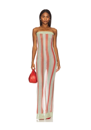 Fait Par Foutch Elizabeth Dress in Red,Green. Size L. Also in M, S, XS, XXS.