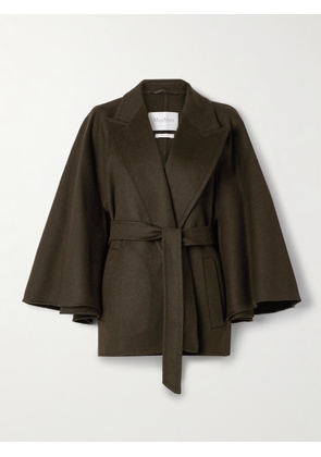 Max Mara - Verna Belted Camel Hair Coat - Green - UK 4,UK 6,UK 8,UK 10,UK 12,UK 14,UK 16