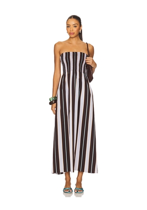 FAITHFULL THE BRAND Sanya Maxi Dress in Chocolate,White. Size S. Also in XS.