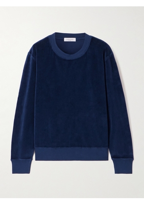 Suzie Kondi - Anytime Cotton-blend Velour Sweatshirt - Blue - x small,small,medium,large,x large