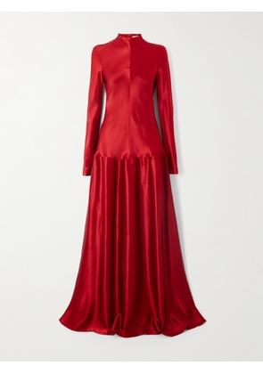 FFORME - Mila Textured-satin Turtleneck Maxi Dress - IT38,IT40,IT42,IT44,IT46