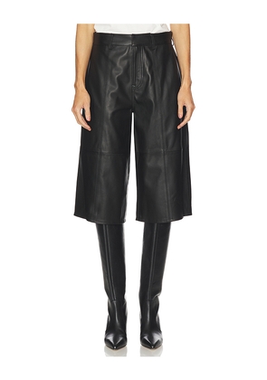 GRLFRND Foster Leather Culotte in Black. Size 23. Also in 25, 26, 27, 28, 29, 30.
