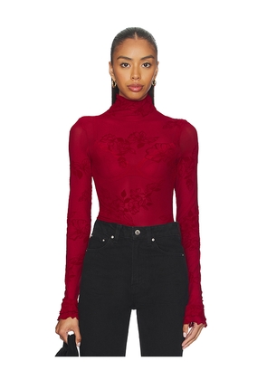 Free People You Decide Long Sleeve in Red. Size L. Also in M, S, XL, XS.