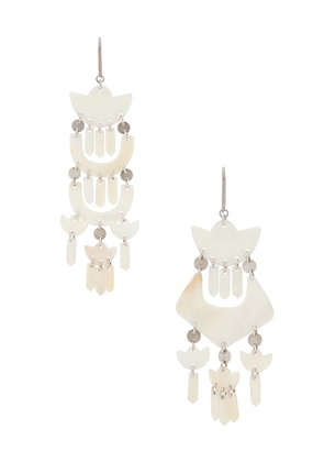 Isabel Marant Yue Long Earrings in White.