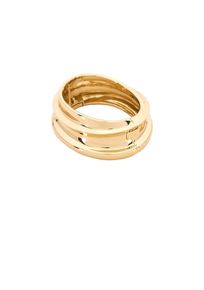 Jenny Bird Lennon Mega Bangle in Metallic Gold.