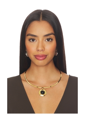 Jennifer Behr Alva Collar in Metallic Gold.