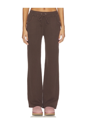 Frankies Bikinis Emma Thermal Pant in Brown. Size L. Also in S, XS.