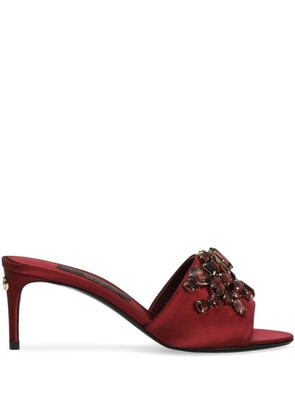 Dolce & Gabbana 60mm crystal-embellished sandals - Red