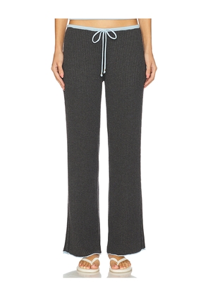 Frankies Bikinis Lochlin Knit Pant in Grey. Size L. Also in M, S.