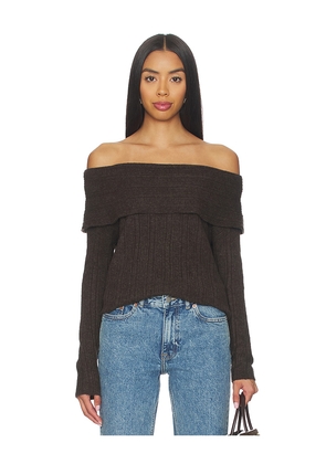 HEARTLOOM Kat Sweater in Brown. Size L. Also in M, XL, XS.