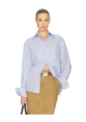 Helsa Classic Oversized Shirt in Blue. Size L. Also in M, XS.