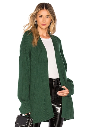 L'Academie Hannah Wrap Sweater in Green. Size M. Also in S, XS.