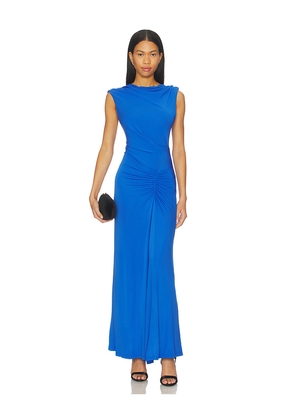 SIMKHAI Acacia Midi Dress in Blue. Size M. Also in S, XS.