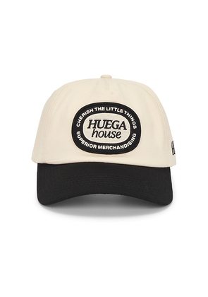 Huega House Icon Hat in Cream,Black.