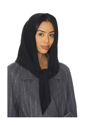 Favorite Daughter Fuzzy Triangle Scarf in Black.