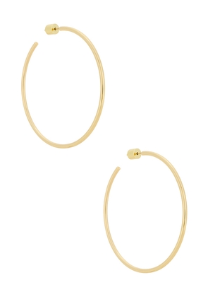Jennifer Fisher 2 Thread Hoops in Metallic Gold.