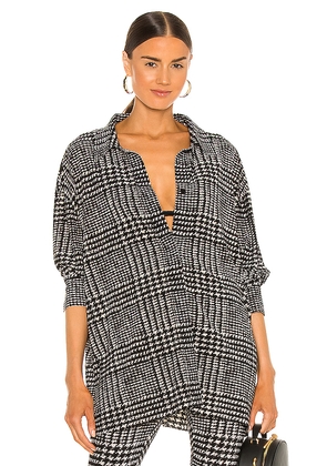 Norma Kamali Oversized Boyfriend NK Shirt in Grey. Size S. Also in XS.