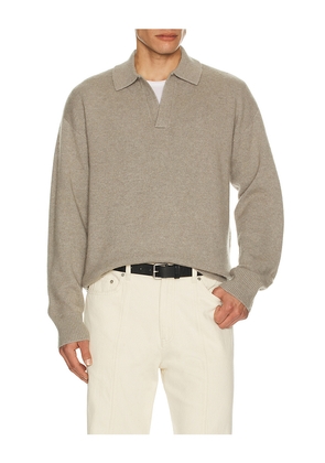 Helmut Lang Brushed Polo in Grey. Size M. Also in S, XXL/2X.