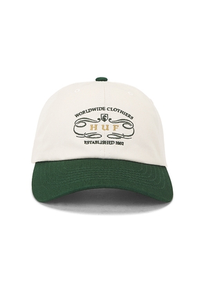 HUF Worldwide Clothiers 6-panel Hat in Green.