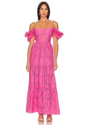 Line & Dot Young Love Midi Dress in Pink. Size L. Also in S.