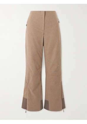 SEASE - Akuna Padded Cashmere Flared Ski Pants - Brown - 01,2,3,4