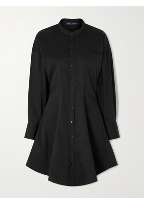 Proenza Schouler - Janan Paneled Cotton-blend Satin Mini Dress - Black - US0,US2,US4,US6,US8,US10,US12