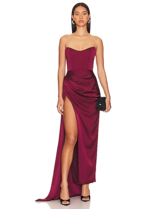 Katie May Bita Gown in Burgundy. Size L. Also in M, S, XL, XS, XXS.