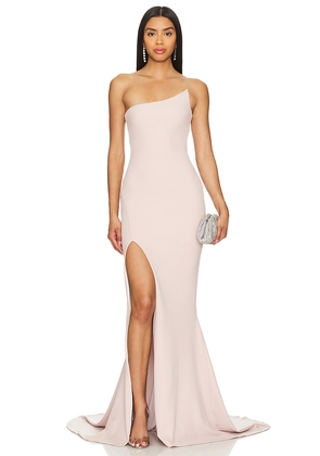 Nookie Jasmine One Shouder Gown in Nude. Size S. Also in XS.