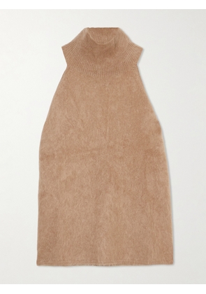 LISA YANG - Leya Brushed-cashmere Turtleneck Top - Brown - 01,2