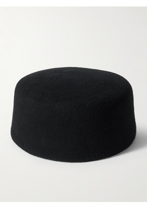 Gigi Burris - Lauren Wool-felt Flat Cap - Black - One size