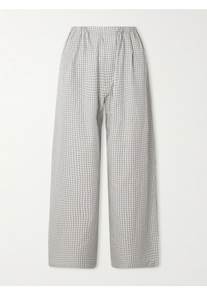 Proenza Schouler White Label - Meadow Checked Cotton-poplin Wide-leg Pants - Gray - US0,US2,US4,US6,US8,US10,US12,US14
