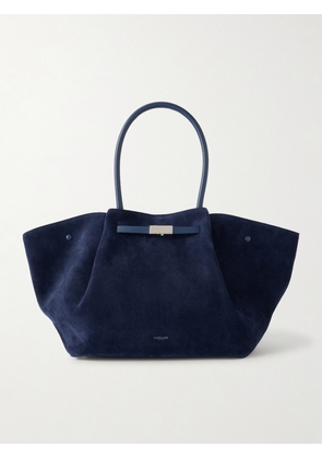 DeMellier - New York Large Leather-trimmed Suede Tote - Blue - One size