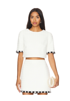 MILLY Lee Cropped Top in White. Size M. Also in P, S.