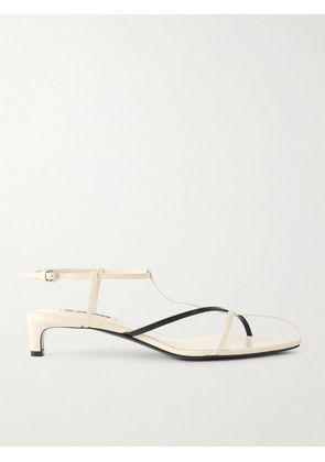 Jil Sander - Two-tone Leather Slingback Sandals - Off-white - IT35,IT36,IT36.5,IT37,IT37.5,IT38,IT38.5,IT39,IT39.5,IT40,IT41