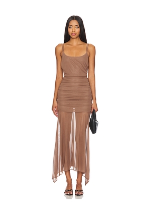 NBD x Maggie MacDonald Aine Maxi Dress in Brown. Size M. Also in XL.