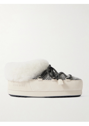 Moon Boot - + Guest In Residence Evx Chalet Woven And Suede Mules - White - 37-38,39-40,41-42,35-36