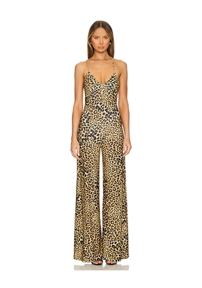 Norma Kamali Low Back Slip Jumpsuit in Brown. Size M. Also in S, XS.
