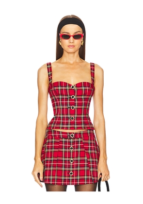 MAJORELLE Shane Top in Red. Size L. Also in M, S, XS.