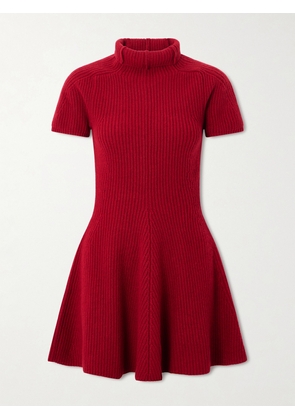 Magda Butrym - Ribbed Cashmere Turtleneck Mini Dress - Red - FR 34,FR 36,FR 38,FR 40,FR 42