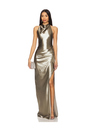 Lovers and Friends Kamiah Gown in Metallic Silver. Size M. Also in S.