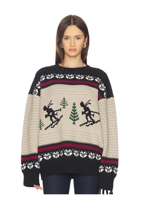 Lovers and Friends Theo Fairisle Sweater in Black. Size L. Also in M, S, XS, XXS.