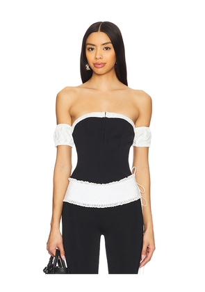 MORE TO COME Caitlyn Off Shoulder Top in Black. Size M. Also in S.