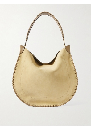 Isabel Marant - Oskan Braided Leather-trimmed Suede Tote - Neutrals - One size