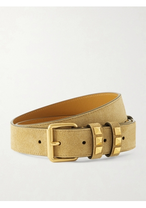 Valentino Garavani - Embellished Suede Belt - Neutrals - 65,70,75,80,85,90,95