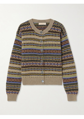 &Daughter - Ada Fair Isle Wool Cardigan - Multi - x small,small,medium,large,x large