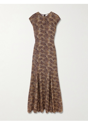 TOVE - Vanja Zebra-print Stretch-crepe Maxi Dress - Animal print - FR 34,FR 36,FR 38,FR 40,FR 42
