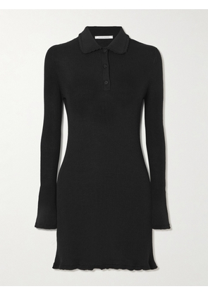 Cecilie Bahnsen - Botka Ribbed Merino Wool Mini Dress - Black - small,medium,large