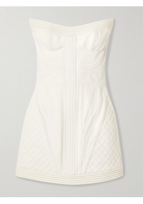Zimmermann - Rebellion Strapless Cotton Mini Dress - Ivory - 00,1,2,3,4